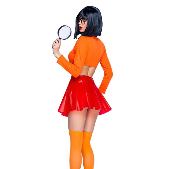 Mystery Solving Babe Costume | Velma Inspired Cosplay Costume | Halloween Outfit - Picture 2 of 5